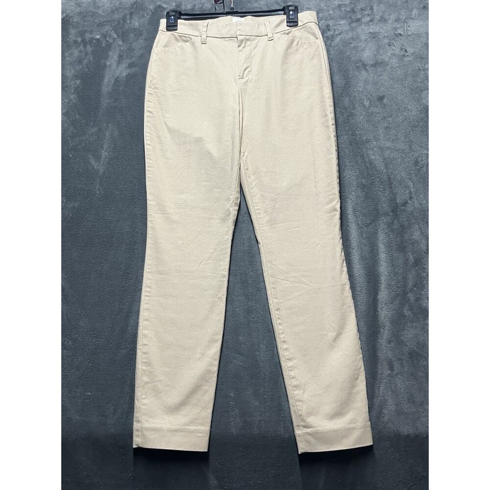 Gap Skinny Ankle Khaki Nomad Pants Woman Sz 2 Stretch Flat Front Uniform Preppy